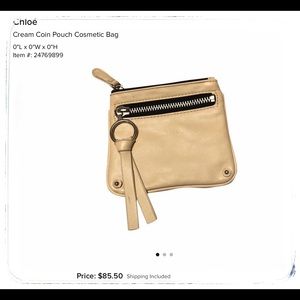 Chloe’ Cream Coin Pouch.